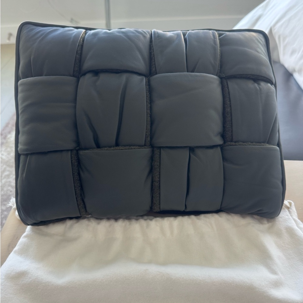 Bottega Veneta Black leather Quilted laptop case / document holder